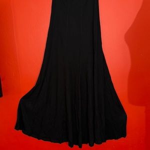 Zara slim black polyester skirt